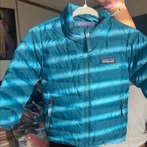 Patagonia Kids Teal Puffer Jacket